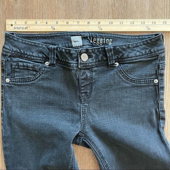 Mossimo Black Faded Skinny Denim Jeggings Size 6 - Picture 11 of 12